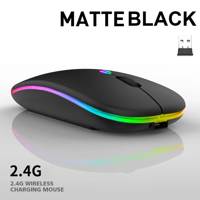 pc gaming mouse USB Rechargeable RGB Mouse For Laptop Computer PC Macbook Gaming Mouse 2.4GHz 1600DPI best pc mouse Mice