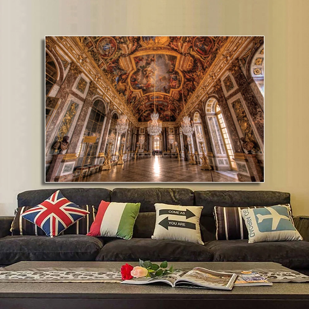

France Versailles Palace Poster Canvas Painting Calligraphy Large Posters Prints Retro Wall Art Picture Nordic Home Decoration