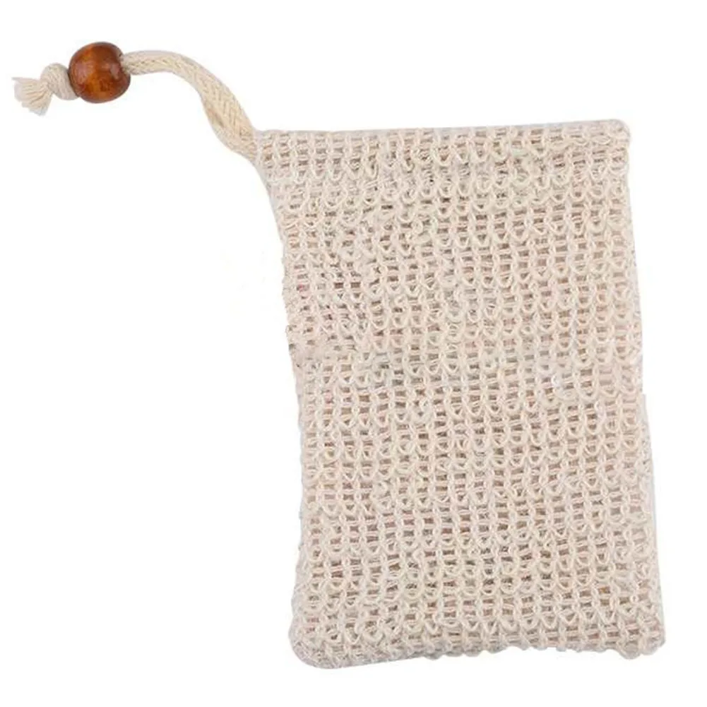 

4Pcs/Set Natural Sisal Soap Bag Blister Mesh Foaming Net Fast-foaming Soft Comfortable Soap Pouch Skin Care Tool Sac Rangement