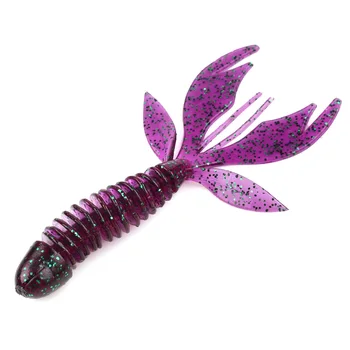 

DONQL 10Pcs Worm Fishing Lure 2.4g 75mm Artificial Silicone Soft Fork Tail Baits Lifelike Fishy Smell Swimbait Fish Tackle Lures