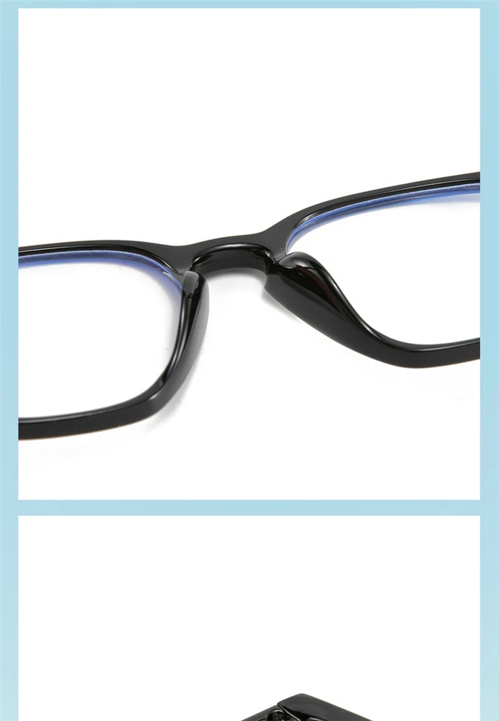 Blau Licht Proof Polygon Myopie Gläser Mit Grad TR90 Transparent Grau Rahmen Rezept Brille 0-0,5-0,75 Zu-6,0 – Detail 5