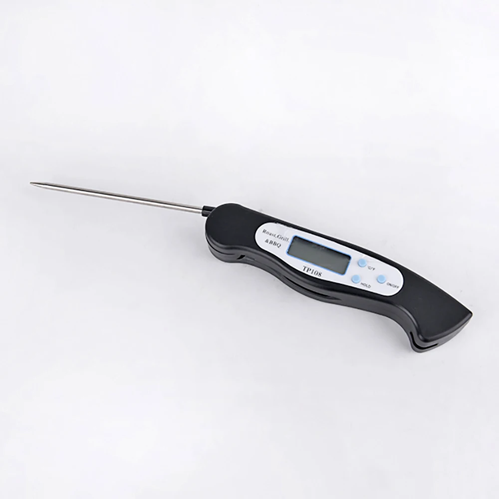 Foldable Food Thermometer Digital Kitchen Food Cooking Tool BBQ Meat Fork BBQ Grill Probe Temperature Gauge With Battery TP108