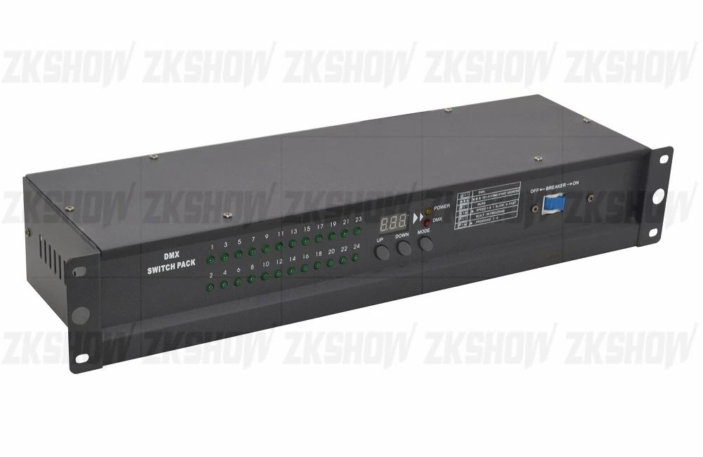 24CH DMX Power Switch Pack for Stage Show Event Lighting Hire CE UL DJ Disco Party Nightclub Wedding Festival Equipment Rental