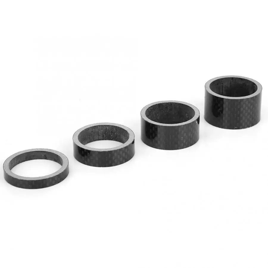 

1set Bike Front Fork Spacer Carbon Fiber Bicycle Front Fork Headset Washer 5/10/15/20mm Bike Stem Handlebar Spacers Ring Gasket
