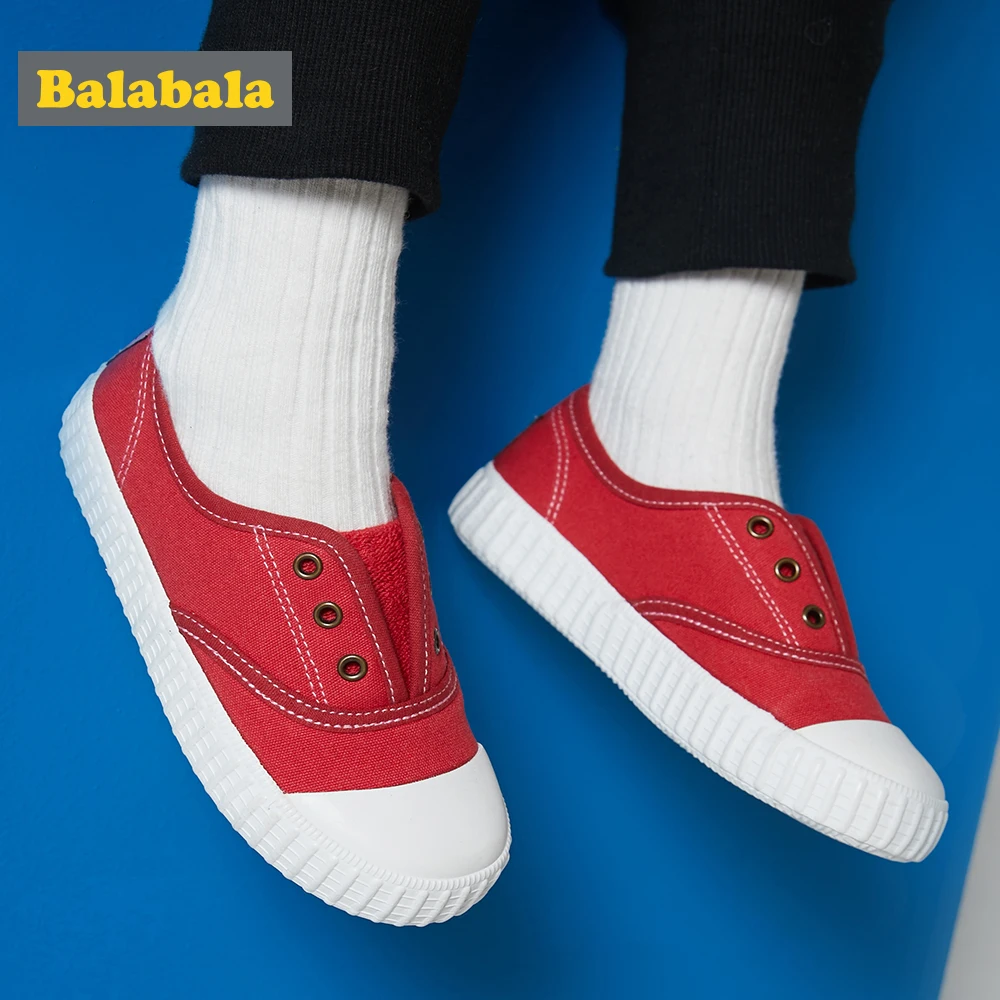 Balabala/детская белая обувь; парусиновая обувь для девочек; детская обувь для маленьких мальчиков; Новинка года; Тканевая обувь