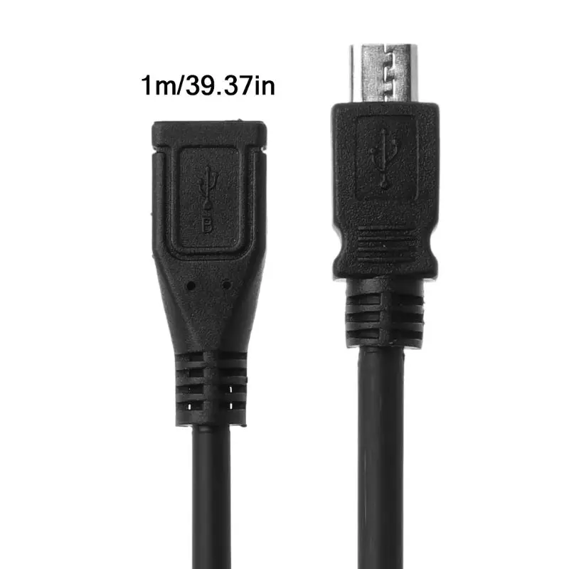 Micro USB женский и мужской Расширение синхронизации данных кабель провод для Samsung huawei Xiaomi Android мобильный телефон планшет 0,3 m/1 m/2 m/3 m/5 m - Цвет: 4NB101602-B