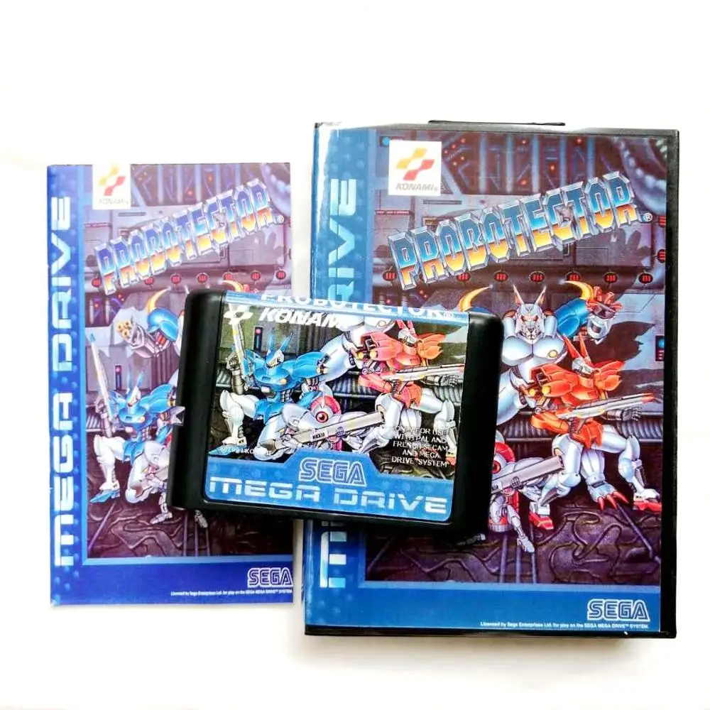 Probotector 16 бит для Sega Genesis/Megadrive игровая консоль с розничной коробкой и руководство