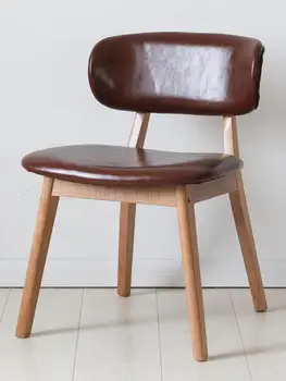 

Nordic Dining Chair Household Backrest Chair Modern Simple Restaurant Leisure Solid Wood Chair Creative Desk Chair Bedroom Stool