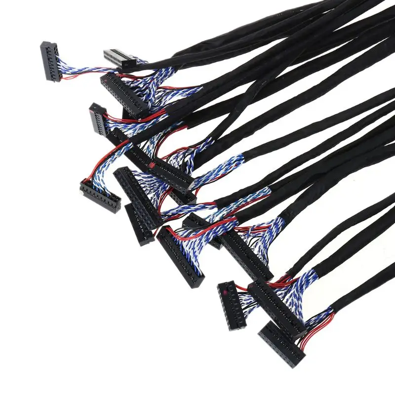 18 шт./компл. Универсальный Lvds кабель шнур для ЖК Панель Подходит 14-2" Экран