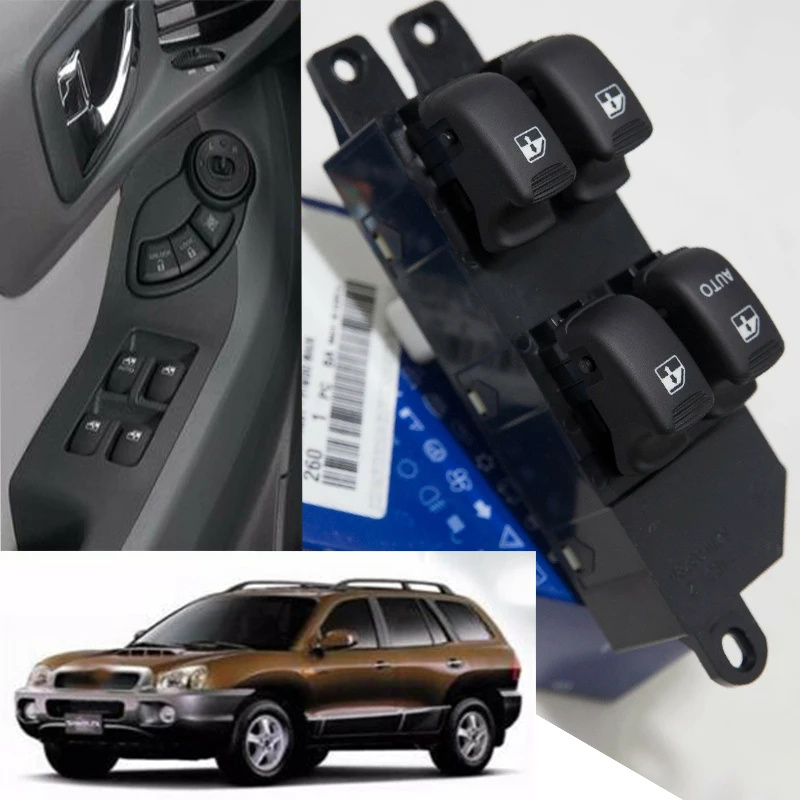 Переключатель окна питания передний левый 2001-2006 для hyundai Santa Fe OEM 9357026100