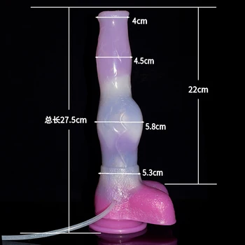 FAAK New Huge Squirting Dildo Realistic Animal Horse Dog dildo Fake Penis Ejaculating Masturbator Anal Sex Toy for Women Men Gay 6