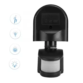 

Automatic PIR Motion Sensor Switch Waterproof for Outdoor Security Wall Light 110-240V Black