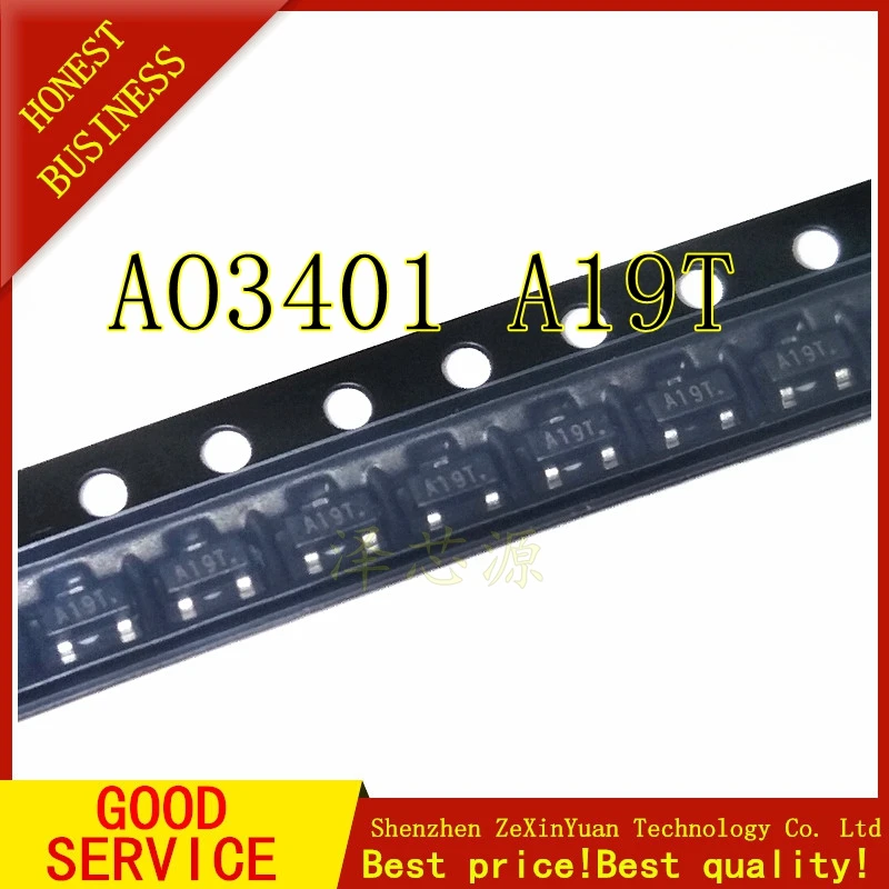 1000 шт. AO3401 A19T 3401 SOT23 P-channel патч полевой транзистор