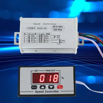 

PWM Brush DC Motor Regulator Speed Controller 20A Digital Display Motor Speed Governor Regulator For Electric Bicycle