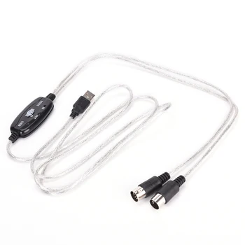 

HOT PC to Music Keyboard Cord USB 16 IN-OUT MIDI channels Interface Cable Keyboard to PC USB MIDI Cable Converter 1Pcs