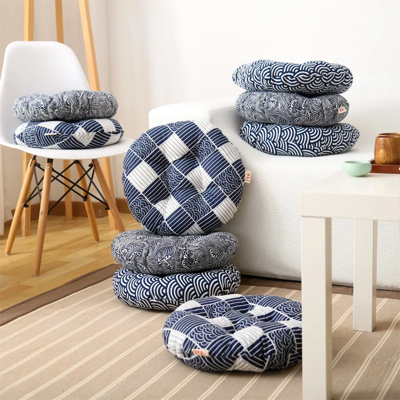 

Round Pouf Tatami Cushion Pillow Floor Cushions Linen Cotton Seat Pillow Pad Throw Pillow Cushion Japanese Tatami cushion Chair