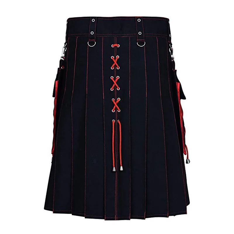 Black Friday DIHOPE 2019 New Utility Kilt Hybrid Modern Cotton Jeans Kilt For Men's Scottish Traditional Retro Vintage Pattern Skirt