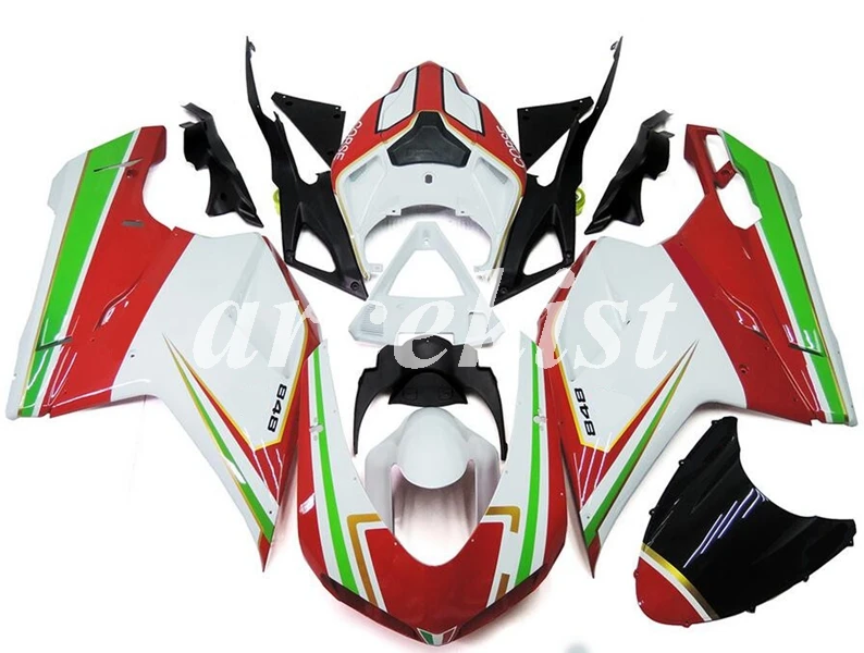 Литьевая Форма ABS Полный обтекатели наборы Подходит для Ducati 1098 848 1198 evo 2007 2008 2009 2010 2011 2012 тела набор красный зеленый Прохладный