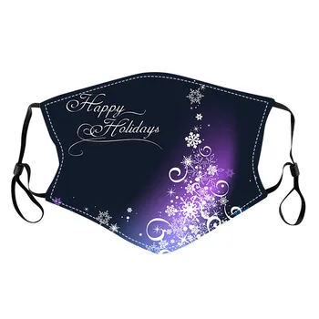 

1Pcs Unisex Children's Christmas Snowflake Printed Masks Washable And Filterable Dustproof Face Mask For Boys Girls mascarilla