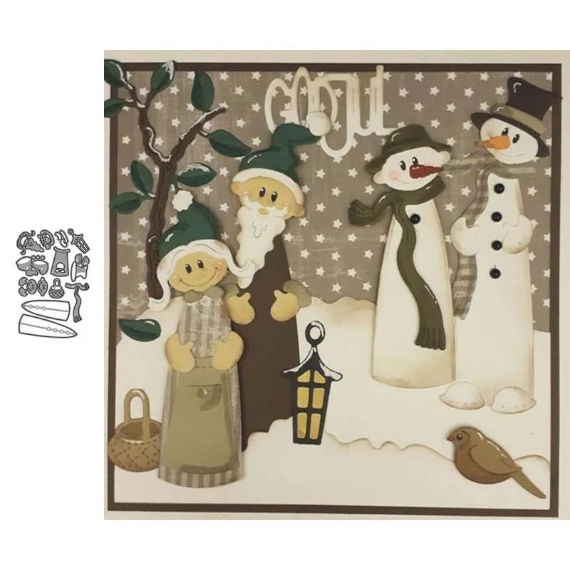

JC Snowman Scarf Metal Cutting Dies DIY Scrapbooking 2020 Design Card Make Shape Stencil Craft Mold Mould Model Decor Template