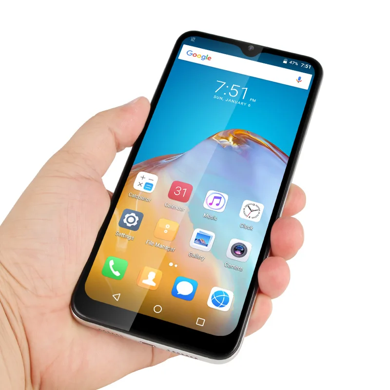 Смартфон UNIWA P40 PRO Android 2 + 16 ГБ два слота для SIM карт экран 6 53 дюйма аккумулятор 3100