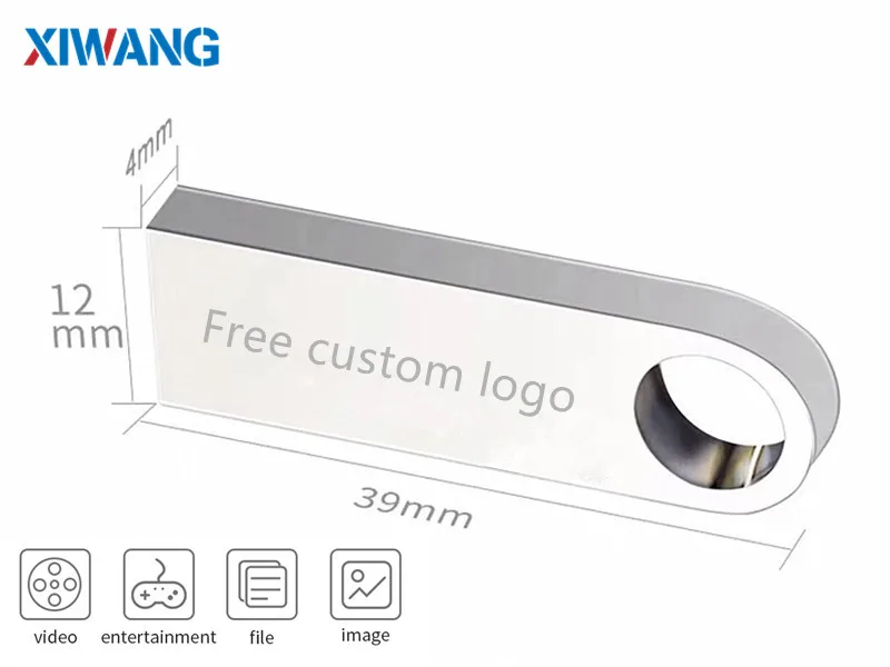 New USB Flash Drive 32GB Silver Metal USB 2.0 Pendrive 4GB 8GB 16GB 64GB 128GB U Disk Pen Drive 128GB Flash Memory Stick wholesale (9)
