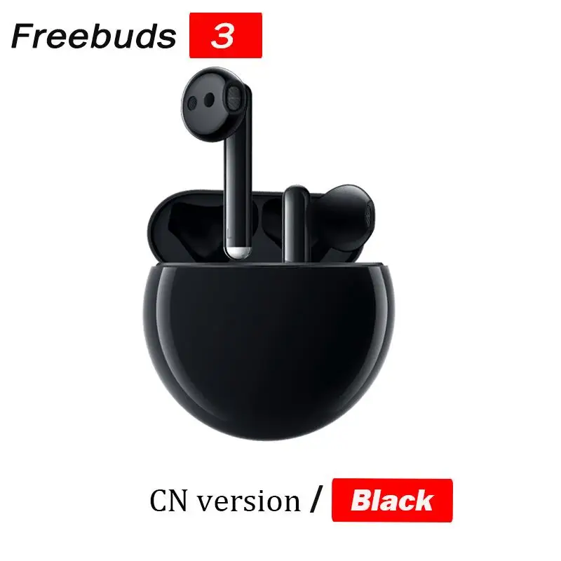 Беспроводные наушники huawei Freebuds 3 TWS, Bluetooth наушники с активным шумоподавлением, Bluetooth 5,1, управление нажатием, 20 часов работы - Цвет: Black CN only