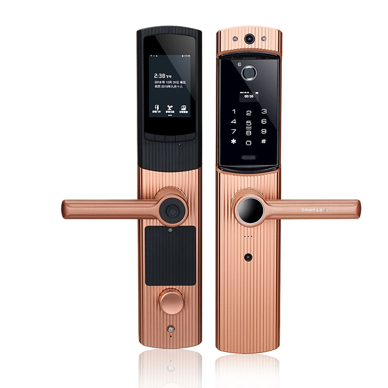 

ROLLUP Smart Door Lock With WIFI Video Door Camera Remotely Monitor Fingerprint Password Electronic Lock Doorbell APP Unlock
