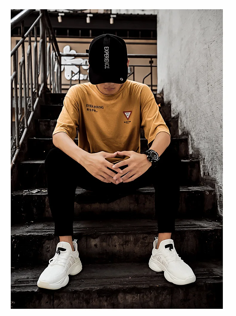 platform men tennis shoes light breathable thick sole chunky sock sneakers man sport jogging white footwear tenis masculino