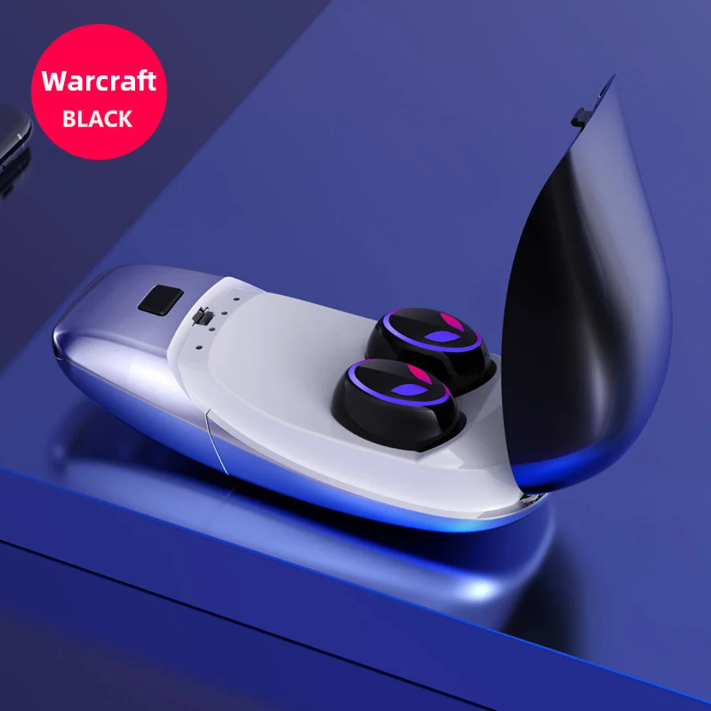 Модный мини, стерео Беспроводная bluetooth-гарнитура IPX5 Водонепроницаемость Bluetooth наушники пылезащитный с микро для смартфона - Цвет: Warcraft BLACK