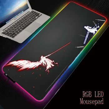 

MRGBEST Anime Final Fantasy RGB Large Gaming Mouse Pad Gamer Xxl Led Mouse Mat Keyboard desktop Mice Pad with Backlit