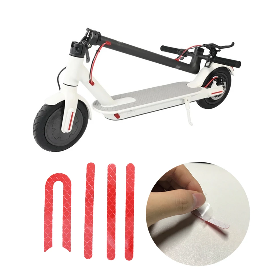 Adesivo Riflettente Per Coperture Protettive Per Coperture Posteriori Per Ruote Posteriori 4 Pezzi Per Accessori Scooter Elettrici Xiaomi M365