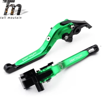 

Brake Clutch Lever For KAWASAKI KLZ 1000 Versys 2012 2013 2014 Green Motorcycle Accessories Adjustable Folding Extendable Logo