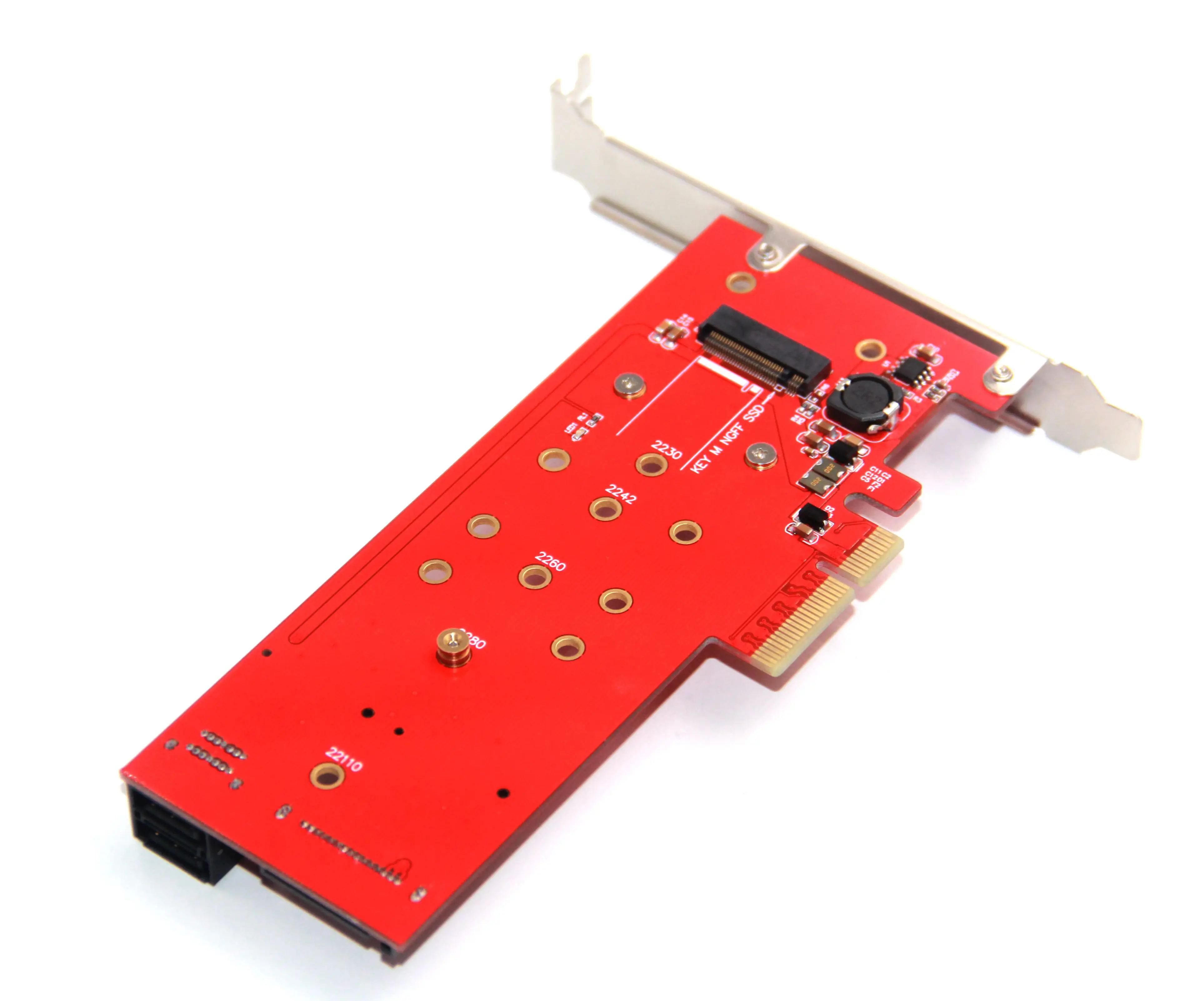 3 интерфейса M.2 Накопитель SSD с протоколом NVME NGFF к PCI Express X16 адаптер M Key 2x B Ключ Riser карты расширения карты поддержка PCI Express 3,0 4X M2 SATA