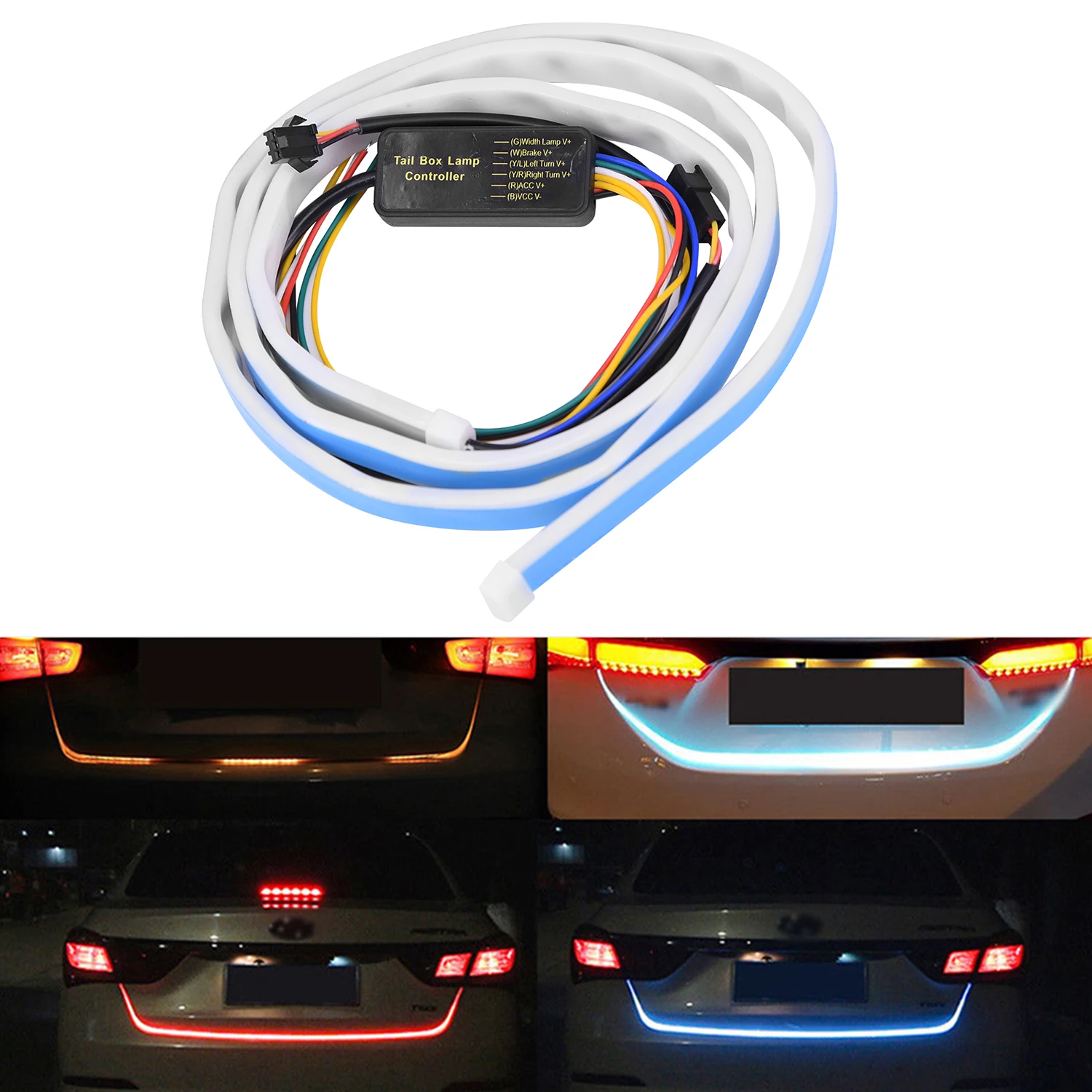 4" полосы лампы вождения течёт 4 цвета+ контроллер коробка багажника сигнала DC 12 В светодиодный высокое качество