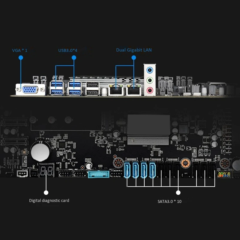 Материнская плата X99 LGA2011 ATX USB3.0 SATA3.0 M.2 NVME SSD 256 Гб DDR4 ОЗУ поддержка ЦП Int el Xeon E5