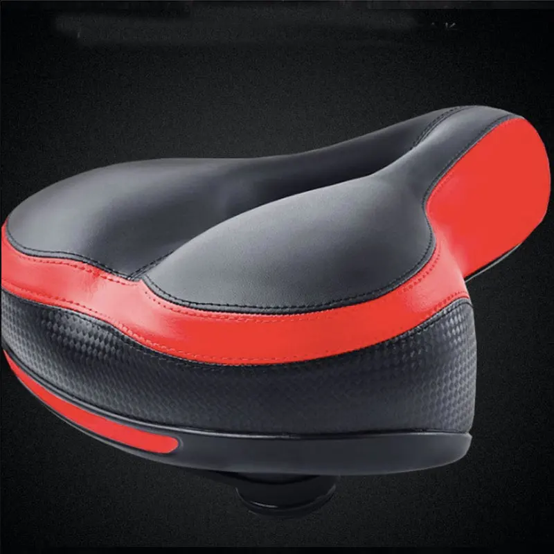 Bike Seat Cushion Breathable Big Butt Saddle High Reflective Safety Seat Cushion Comfortable Thick Soft Bicycle Accessories