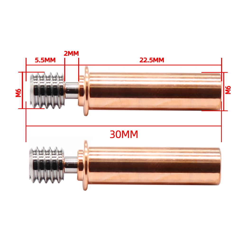 3D Printer Throat Bi-Metal V6-Crazy CR6 SE CR10-Tcrazy MK8 Heat Break Copper & Stainless Steel All-Metal for Ender3 E3D HOTEND 3d printer hotend 3d printer parts
