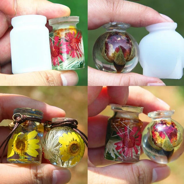 New Silicone Mould Dried Flower Resin Decorative DIY Small bottle floating  bottle Type epoxy resin molds