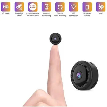 

Mini HD WiFi Home Camera 1080p Infrared Night Vision Portable Camera Remote Control Motion Sensor Magnetic Camera Support TF