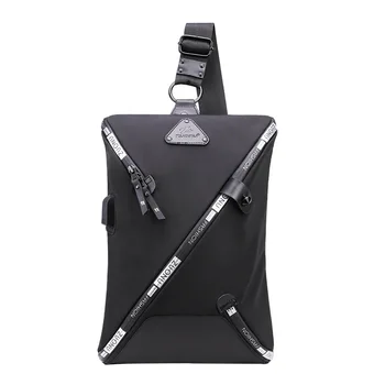 

2019 New Business Casual Men's Chest Bag Shoulder Waterproof Oxford Cloth Sports Fashion Diagonal Bag Outdoor Travel Bag