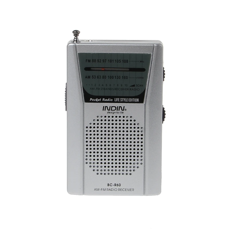 BC-R60 портативное мини-радио 2-Band AM FM World Receiver DC 3V телескопическая антенна