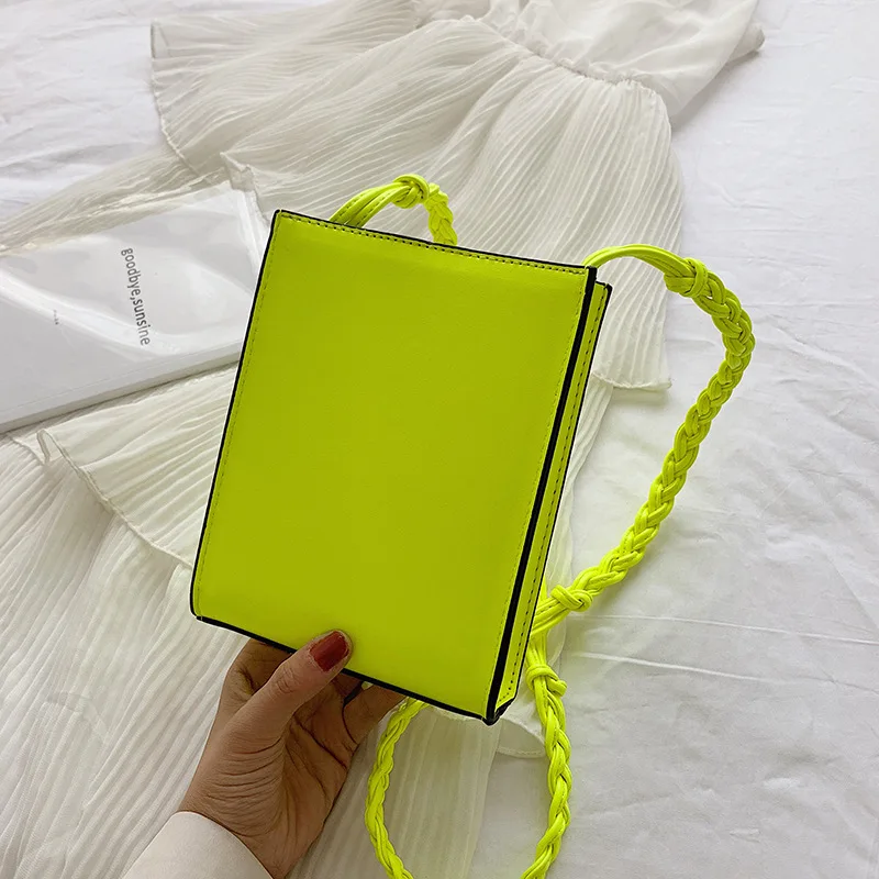 

2019 Fashion Women Bucket Bag Chic Small Square Bag Girls Pu Leather Crossbody Shoulder Bag Brand Evening Clutch and Purse