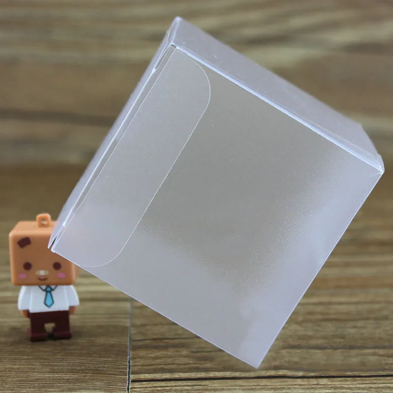50Pcs Прозрачный 5x5x5 см ПВХ коробки для шоколада и сладостей квадратный 50 шт. многофункциональный подарок на день рождения чехол - Color: 50Pcs