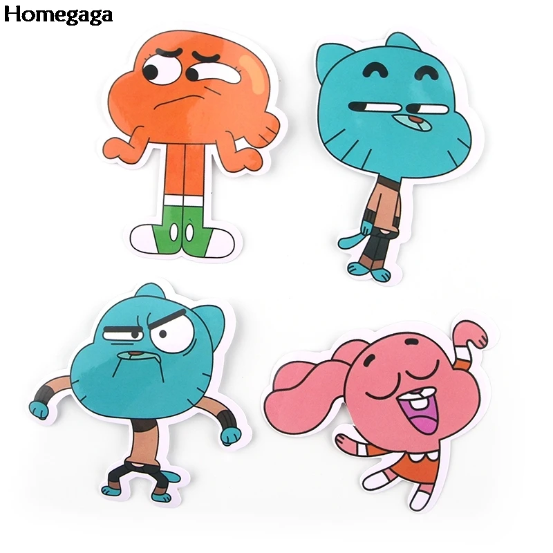 Homegaga 38 шт./компл. удивительный мир Gumball Стикеры с мультяшным рисунком ноутбук багаж скейтборд наклейки милые надписи D2555