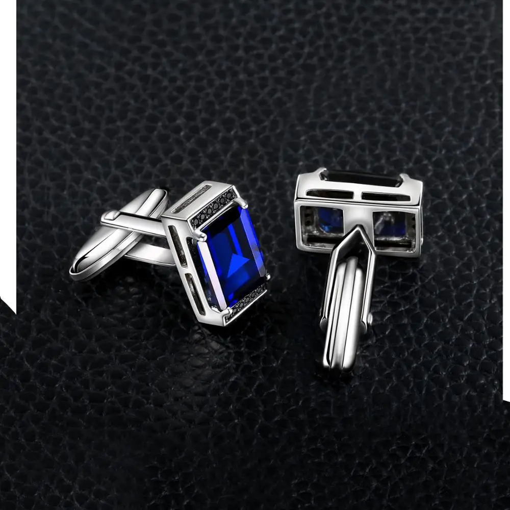 Jewelrypalace мужские сапфировые черные шпинели юбилей помолвки Свадебные Запонки 925 пробы серебро