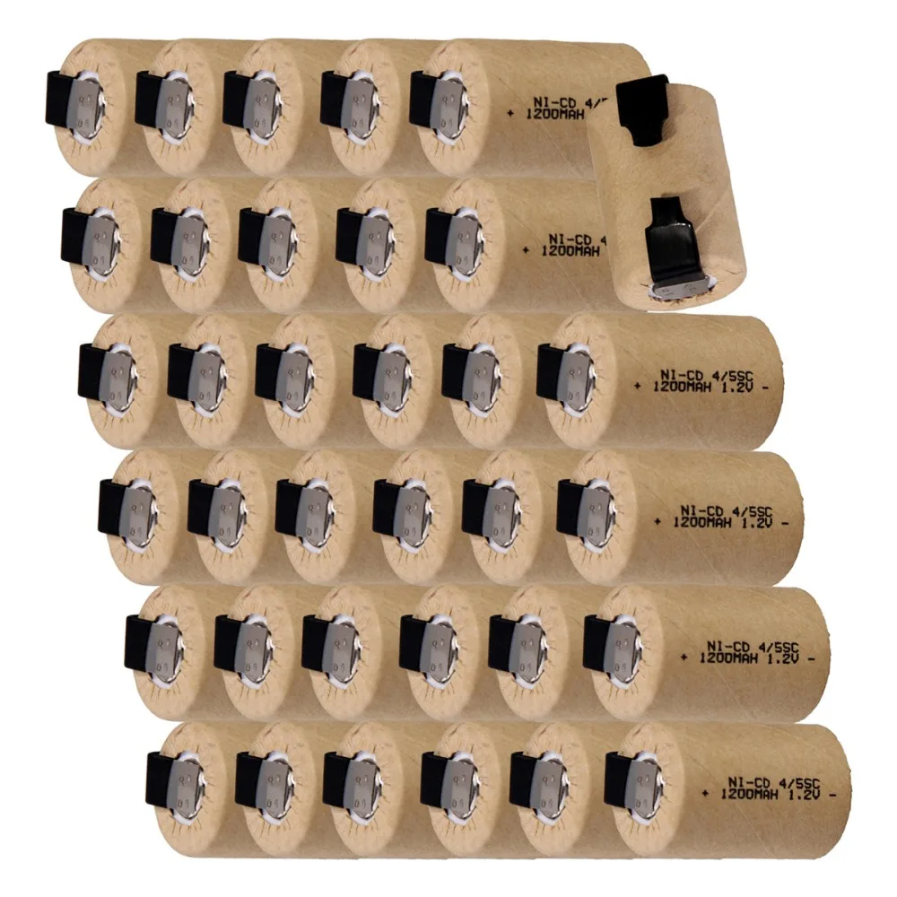35 шт 4/5SC 1200mah 1,2 v батарея NICD батареи для электрических сверл для makita bosch B& D Hitachi metabo dewalt
