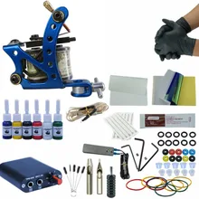 Набор для татуировки, одиночный тату-пистолет, автоматический набор для преобразования татуировки, 6 цветов, краска для чернил, для боди-арта