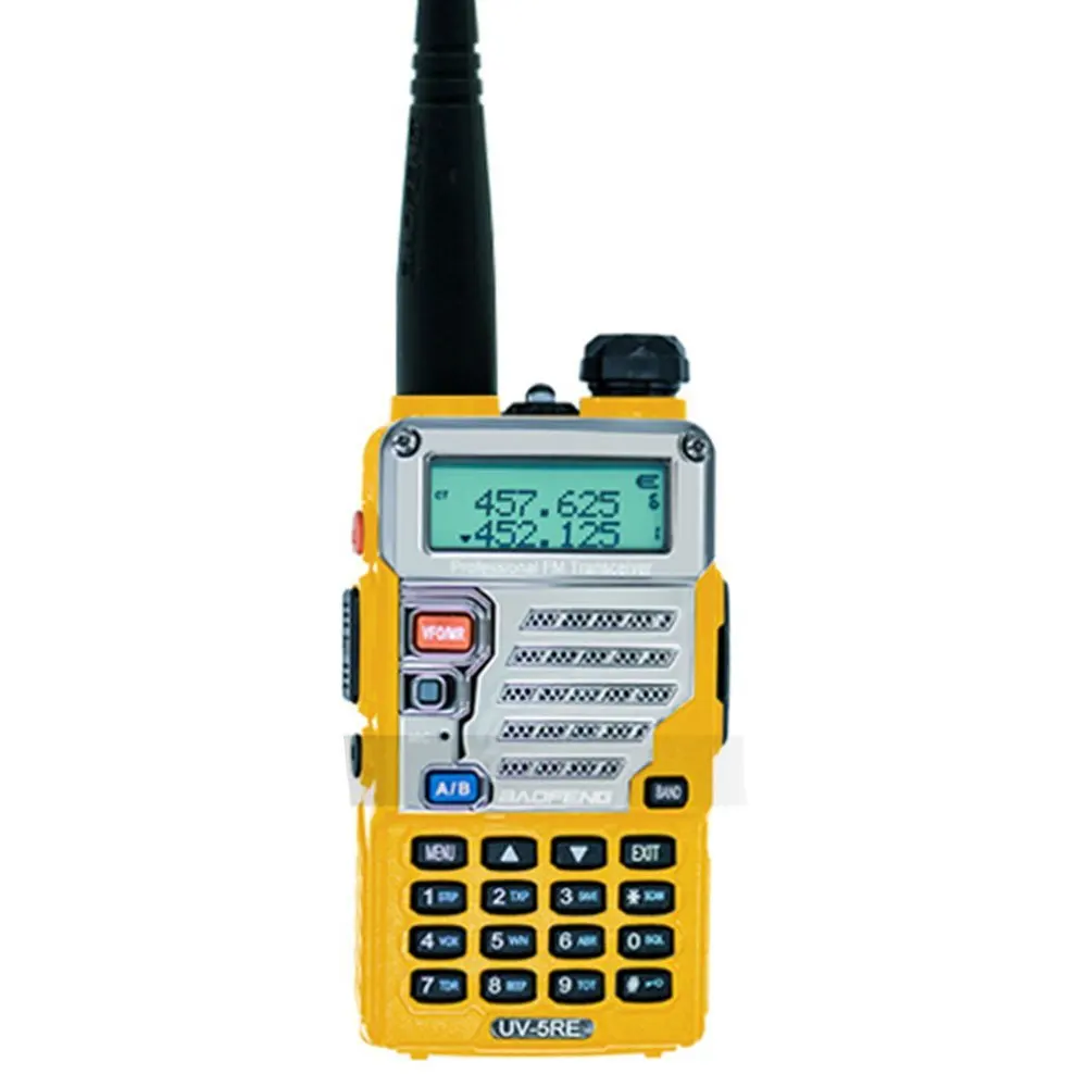 Baofeng UV-5RE желтая рация двойная VHF UHF Профессиональный приемопередатчик 5 Вт
