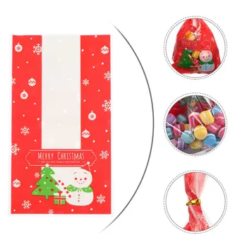 

100pcs Lovely Exquisite Portable Cute Chic Present Pouches Christmas Gift Pouches Storage Bags Candy Bags for Party Kids